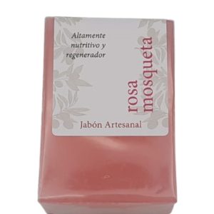 Jabón Artesanal de Aceite de Oliva Virgen Extra y Rosa Mosqueta