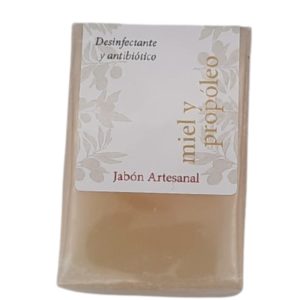 Jabón Artesanal de Aceite de Oliva Virgen Extra, Miel y Propóleo